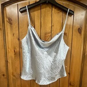 Silver crop top